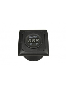 Woltomierz cyfrowy miernik napięcia 10-30 V C-line + ramka + isobox czarny - Haba