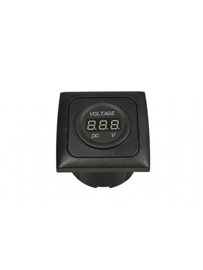 Woltomierz cyfrowy miernik napięcia 10-30 V C-line + ramka + isobox czarny - Haba