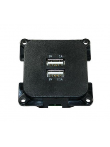 Gniazdo C-line USB podwójne 3,1A czarne - Haba