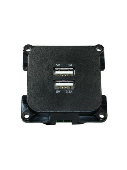 Gniazdo C-line USB podwójne 3,1A czarne - Haba
