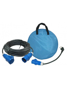 Przedłużacz CEE/CEE 25 m (3x1,5mm2) + adapter CEE/Schuko 40 cm w pokrowcu - Haba