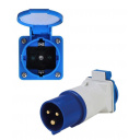 Adapter CEE plug - Schuko socket pin earth - Haba