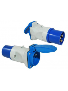 Adapter CEE plug - Schuko socket pin earth - Haba