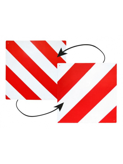 Tablica ostrzegawcza dwustronna Marking Sign 50x50 cm aluminium Hiszpania/Włochy - Haba