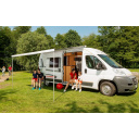 Markiza dachowa w kasecie F80s 340 Polar White Royal Blue - Fiamma