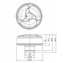 Korek nakrętka okrągła wlewu biała bez cylinderka i kluczyka - Zadi