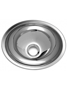Umywalka stalowa owalna Oval S 340x270 mm - Carbest