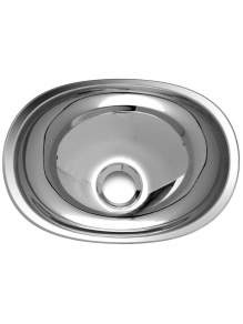 Umywalka stalowa owalna Oval M 432x305 mm - Carbest