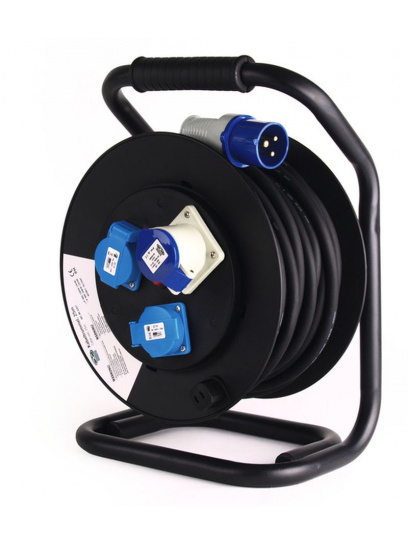 Przedłużacz na bębnie gniazdo Schuko/CEE 25 m (3x 2,5 mm2) - Carbest