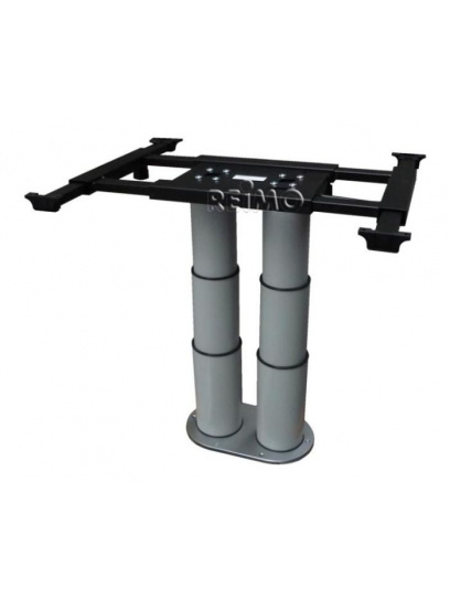 Noga stołu pneumatyczna dwukolumnowa 335-710 mm szara - Ilse