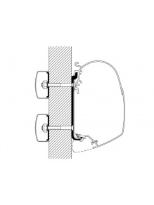 Adapter do markizy Flat 4200/4900/5200/8000 do płaskiej ściany 40 cm 5 szt. - Thule