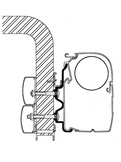 Adapter do markizy ściennej 4200/5200/8000 Hymer Camp 3,50 m - Thule