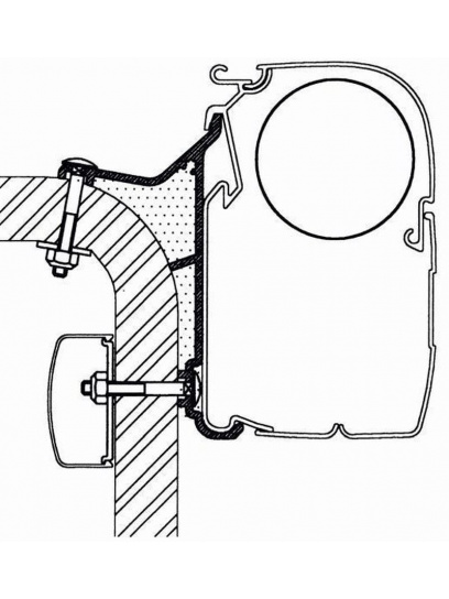 Adapter do markizy ściennej Omnistor Serii 5/8 Hymer Van B2 4,5 m - Thule
