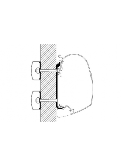 Adapter do markizy ściennej Omnistor 4900/5200/8000 Flat 4,00 m - Thule