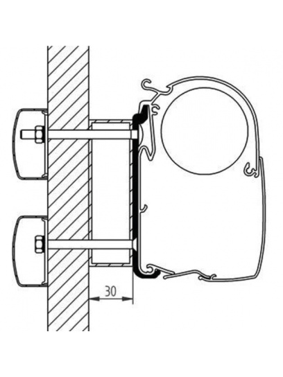 Adapter markizy do TRIGANO 2010 4,0 m - Thule