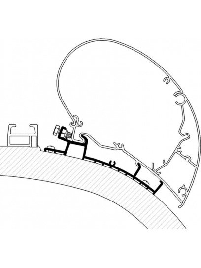 Adapter do markizy dachowej Omnistor 6200/6300/9200 Carthago Chic przed 2014 5,50 m - Thule