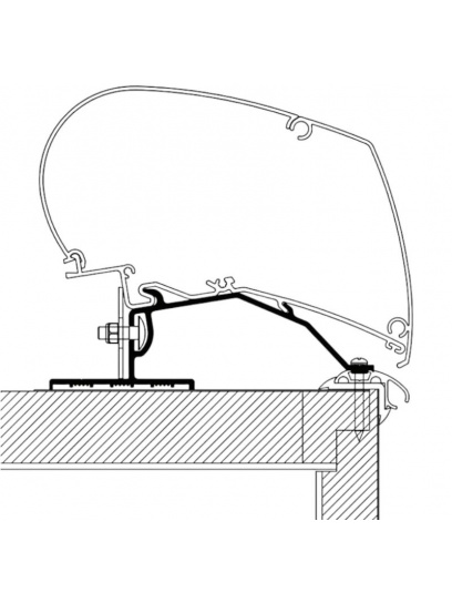Adapter do markizy dachowej Omnistor 6/9 Caravan Roof Fendt 5,00 m - Thule