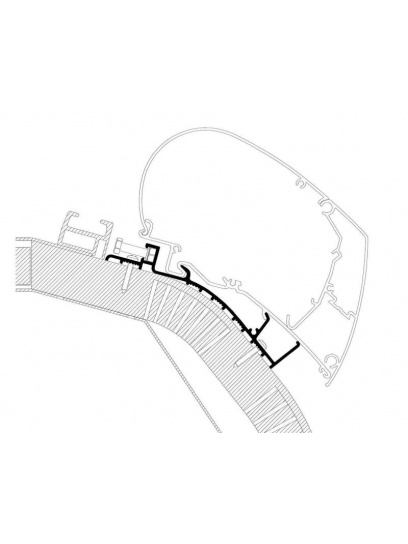 Adapter do markizy dachowej Serii 6/9 Carthago Chic od 2014 5,5m - Thule