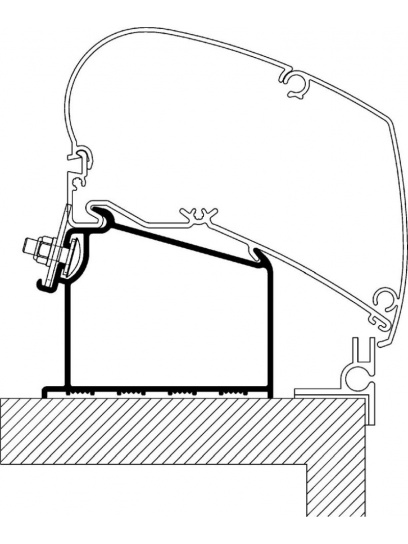 Adapter do markizy Omnistor 2,5 - 6 m w przyczepach kempingowych Adria - Thule
