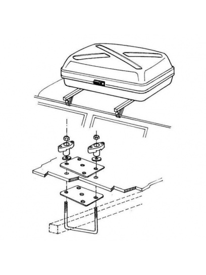 Uchwyty mocujące do boxu dachowegoTop Box Mounting Bridges - Thule