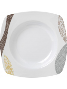 Talerz z melaminy głęboki Khadi 23x23 cm - Brunner