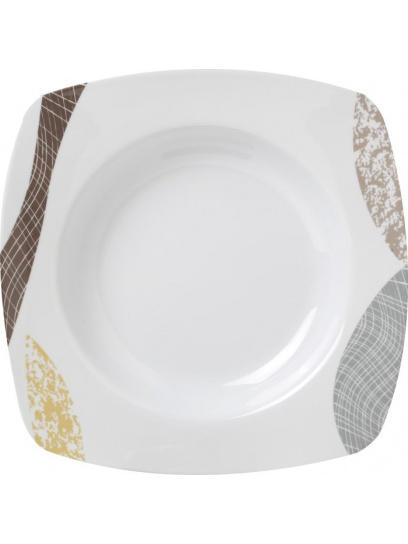 Talerz z melaminy głęboki Khadi 23x23 cm - Brunner