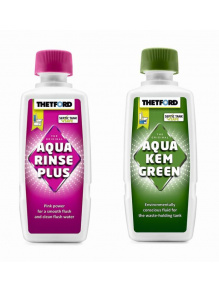 Zestaw płynów Aqua Kem Green 0.375L + Aqua Rinse Plus 0,4L - Thetford