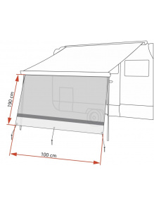 Ścianka przeciwsłoneczna do markizy Sun View XL 100 - Fiamma