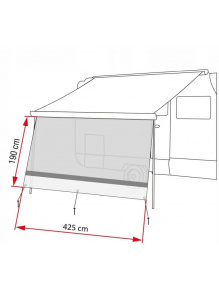 Ścianka przeciwsłoneczna do markizy Sun View XL 425 - Fiamma