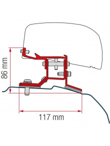 Adapter do markizy F40van Kit Ford Custom L2 LHD + RHD od 2012 Deep Black - Fiamma