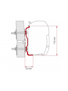 Adapter do markizy F45 Hymer 450 od 2016 - Fiamma