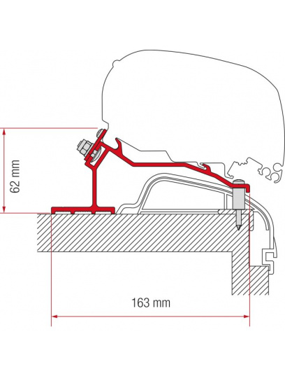 Adapter do markizy F80/F65 Kit Hobby Premium & Ontour od 2012 - Fiamma