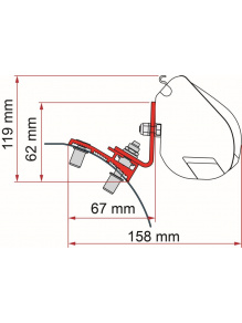 Adapter do markizy F35pro Kit PSA LHD + RHD Deep Black - Fiamma