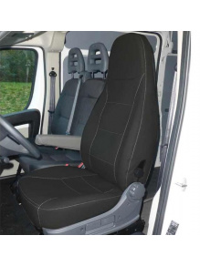 Pokrycie na siedzenie z zagłówkiem Fiat Ducato 2007 antracyt 1szt - Carbest