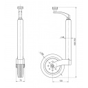 Koło manewrowe do przyczepki Ø60x220 max 300 kg - Steelpress
