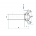 Piasta 4 x 98 z czopem 226 mm i półosią - Steelpress