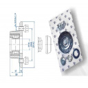 Piasta kuta 4 x 98 z łożyskiem, pakowana w blistry - Steelpress