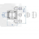 Piasta 4 x 100 z łożyskiem - Steelpress