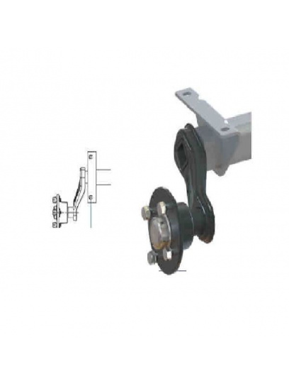 Oś niehamowana + piasta 5 x 112 + wahacz kuty - Steelpress