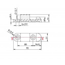Uchwyt zawiasu rozłacznego do zabudowy - Steelpress