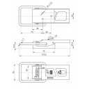 Zaczep burtowy przyczepy ZB-07A z uchwytem na kłódkę max 720 kg- Steelpress