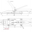 Zaczep burtowy przyczepy ZB-09C z uchwytem na kłódkę max 1100 kg - Steelpress