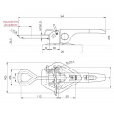 Zaczep burtowy przyczepy ZB-15A z blokadą max 1190 kg - Steelpress