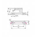 Zawias burtowy rozłączny do zabudowy - Steelpress