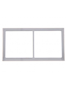 Ramka podwójna 62x115mm srebrny chrom - Fawo