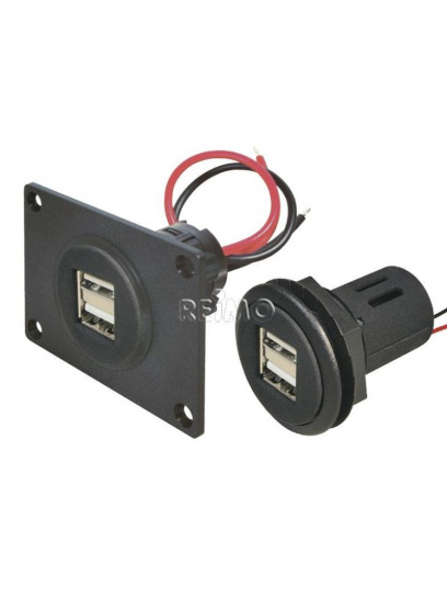 Gniazdo instalacyjne podwójne USB 12/5 V 5 A - Fawo