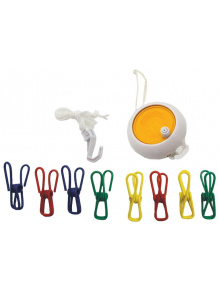 Sznurek na pranie Washline Retractable With Clothespins - EuroTrail