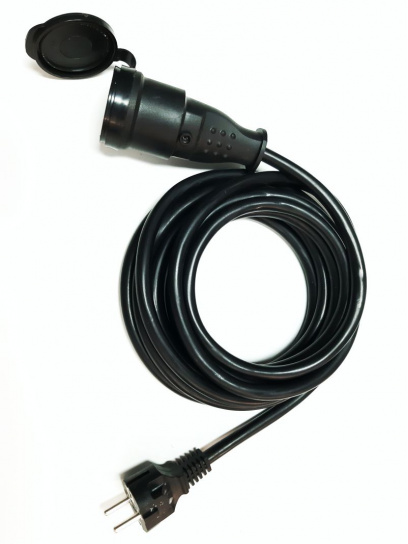 Przedłużacz - 5m 3x2,5 Wtyczka gumowa 16A 230V/Gniazdo16A 230V