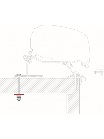 Adapter do markizy F80s Kit LMC Adapter Caravan Roof - Fiamma