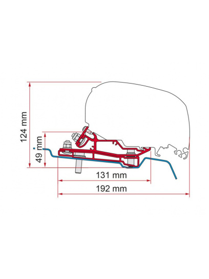 Adapter do markizy F80/F65 Ford Transit H3 400 od 2014 r. - Fiamma